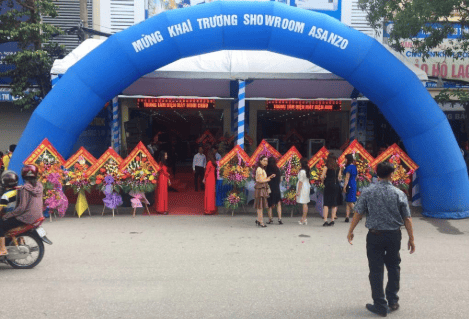 Cổng chào khai trương showroom