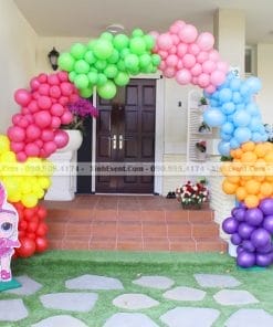 Cổng chào trang trí sinh nhật nhiều màu XV012