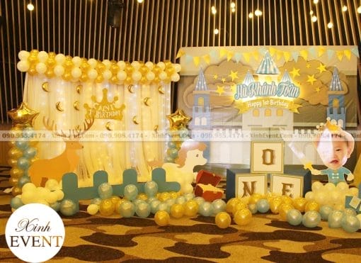 Backdrop - Tiểu cảnh sinh nhật xinh đẹp cho bé XV017