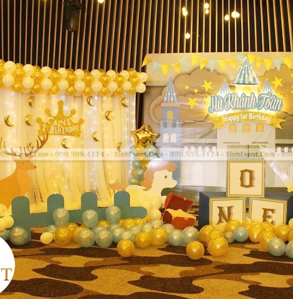 Backdrop - Tiểu cảnh sinh nhật xinh đẹp cho bé XV017