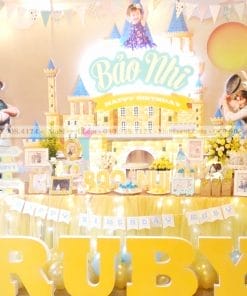 Trang trí bàn sinh nhật chủ đề công chúa tóc dài Tangled XV021