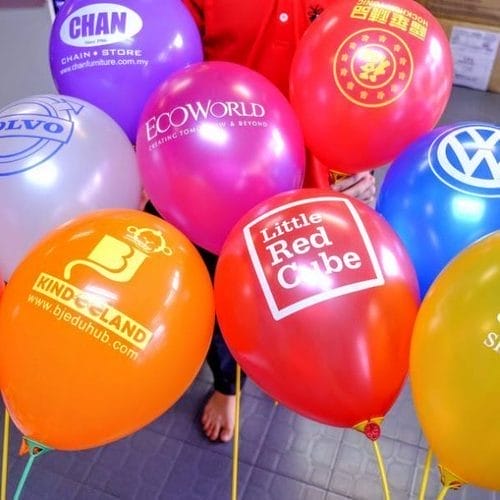 In logo lên bong bóng