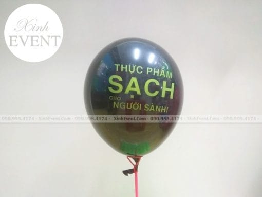 Bong bóng in logo thực phẩm sạch XV002
