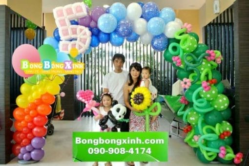 Cổng chào trang trí thôi nôi, sinh nhật cho bé XV025