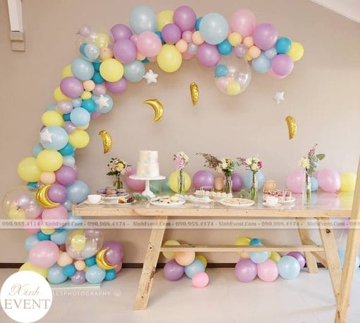 Bàn sinh nhật decor đơn giản cho bé XV053