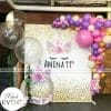Backdrop sinh nhật sang trọng kết hợp bong bóng XV054Backdrop sinh nhật sang trọng kết hợp bong bóng XV054