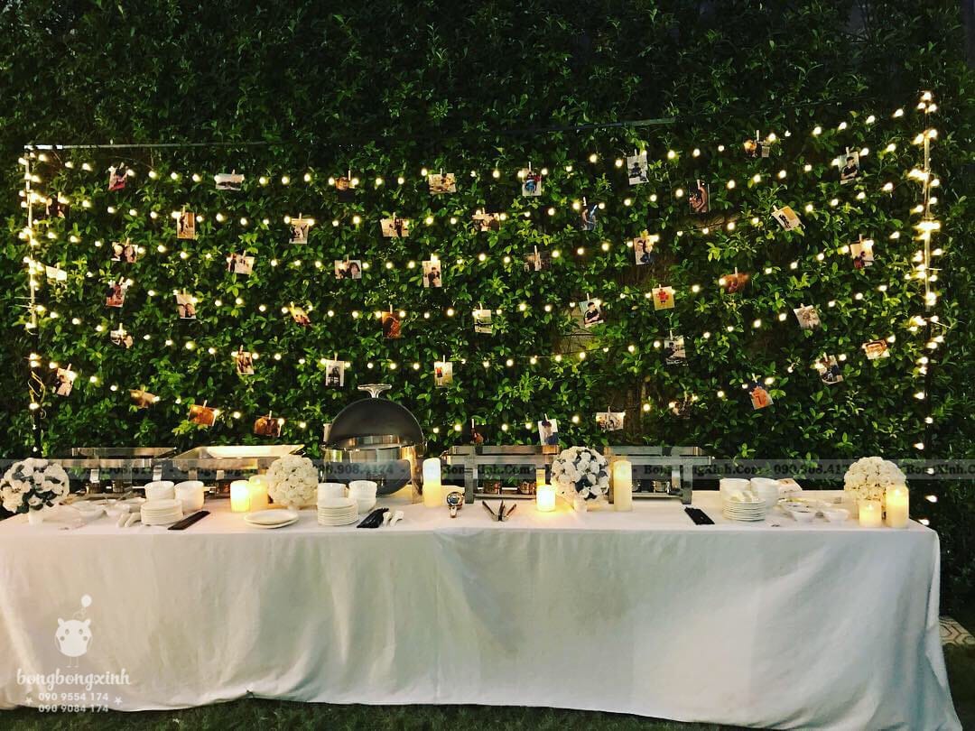 Bàn gallery tổ chức sinh nhật trọn gói chủ đề Rustic độc đáo