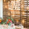 Backdrop cưới gỗ đi đèn led XV088