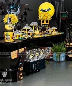 Trang trí bàn sinh nhật chủ đề siêu anh hùng BATMAN XV072