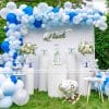 Backdrop tiểu cảnh kèm bàn sinh nhật sang trọng ngoài trời XV209