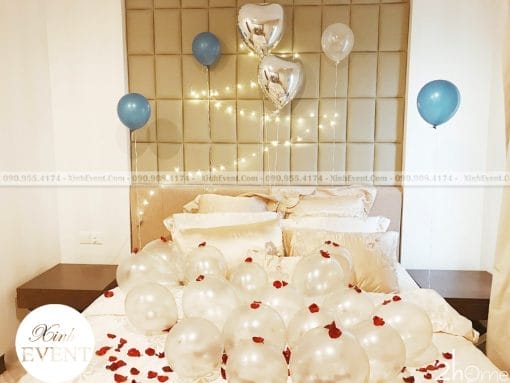 Trang trí bong bóng sinh nhật lãng mạn mà đơn giản tại nhà XV158