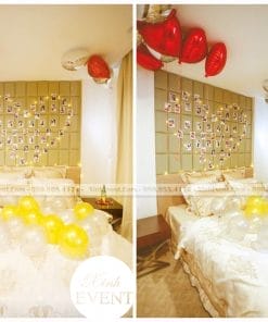Trang trí phòng ngủ tại nhà với bong bóng đơn giản XV147