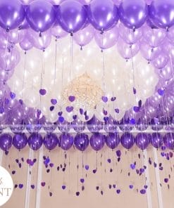 Trang trí trần nhà với bóng bay sinh nhật màu tím XV153