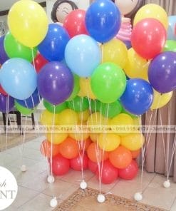 Trụ bong bóng kết hợp bóng bay trang trí tại sảnh XV152