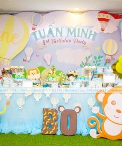 Bàn trang trí tiệc sinh nhật 3D cực đẹp cho bé yêu XV203