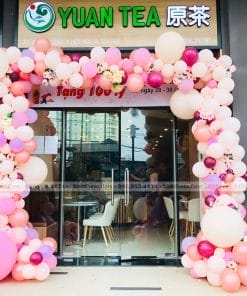 Cổng chào trang trí hoa và bong bóng XV250