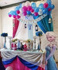 Bàn quà sinh nhật cùng phụ kiện trang trí chủ đề Frozen XV266