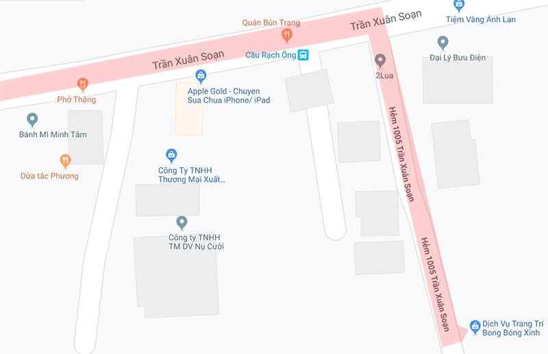 Bản đồ dịch vụ sự kiện Xinh Event
