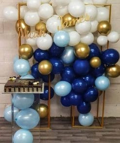 Trang trí tiểu cảnh sinh nhật xanh dương XV275
