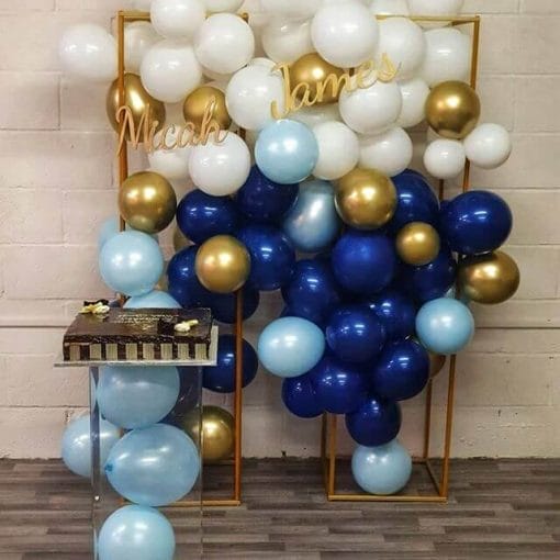 Trang trí tiểu cảnh sinh nhật xanh dương XV275