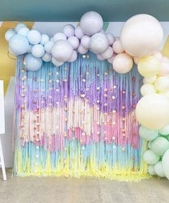 Backdrop sinh nhật tua rua cầu vồng XV331