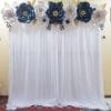 Backdrop sinh nhật vải voan trắng XV333