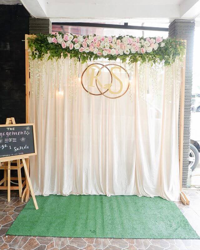 Backdrop cưới đơn giản tại nhà XV328