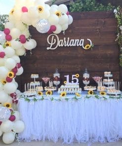 Backdrop trang trí sinh nhật Rustic cho các bé tuổi teen XV298