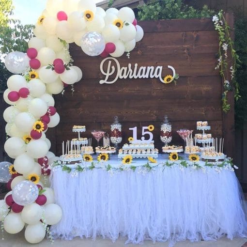 Backdrop trang trí sinh nhật Rustic cho các bé tuổi teen XV298