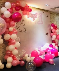 Backdrop tôi nôi màu hồng bé gái dễ thương XV315