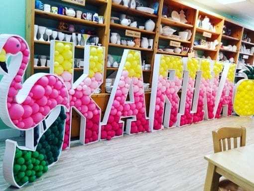 Bộ bong bóng chữ 3D trang trí khai trương XV294
