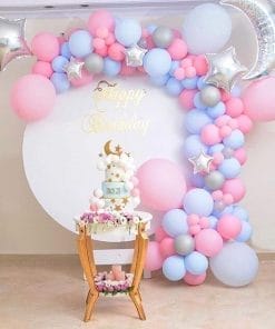 Trang trí backdrop sinh nhật bong bóng cho bạn gái XV313
