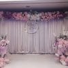 Backdrop tiệc cưới màu tím pastel XV348
