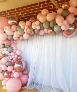 Backdrop trang trí sinh nhật bé gái tại nhà XV392