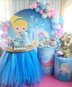 Trang trí bàn quà sinh nhật Lọ Lem XV376