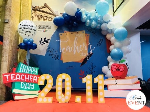 Backdrop sự kiện 20-11 chào mừng ngày nhà giáo Việt Nam XV386