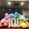Tiểu cảnh sinh nhật với bong bóng và chữ só 3D XV395