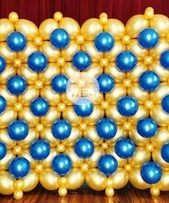 Backdrop sinh nhật tường bong bóng crom XV351