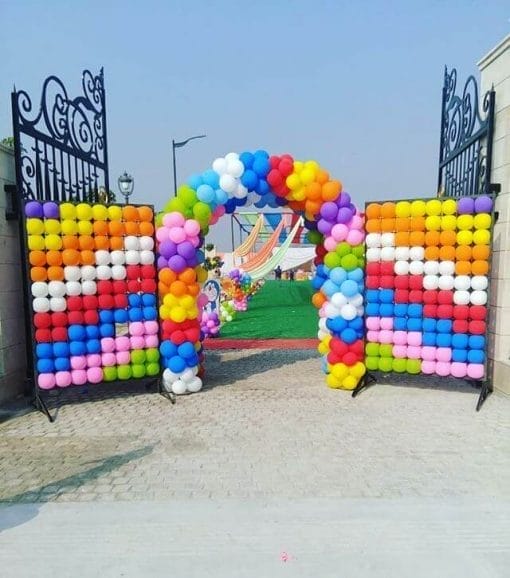 Cổng bong bóng cùng tường bong bóng XV363