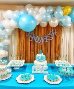 Trang trí thôi nôi trọn gói tại nhà đơn giản XV370