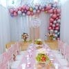 Backdrop tiệc cưới đón lễ vu quy bằng vải voan XV389