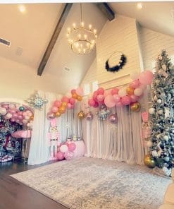 Tiểu cảnh giáng sinh trang trí bằng bong bóng XV487