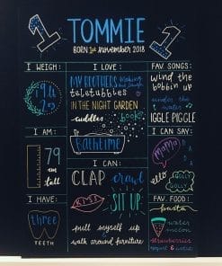 Trang trí chalkboard thôi nôi đơn giản XV497