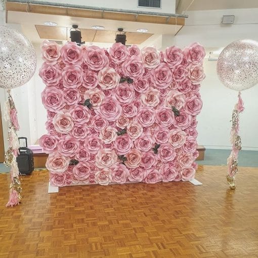 Backdrop hoa giấy trang trí tiệc cưới XV424