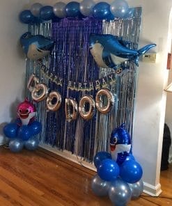 Backdrop dây tua rua Baby Shark XV442