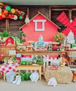 Trang trí sinh nhật trọn gói cối xoay gió XV491