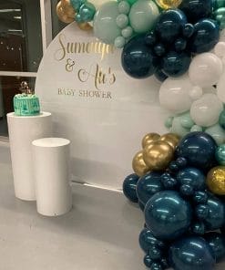 Trang trí tiểu cảnh sinh nhật trắng XV511