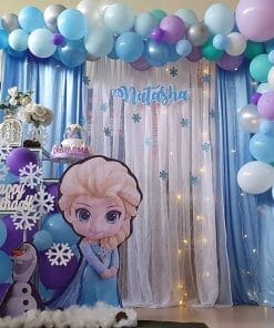 Backdrop sinh nhật vải voan Elsa XV521