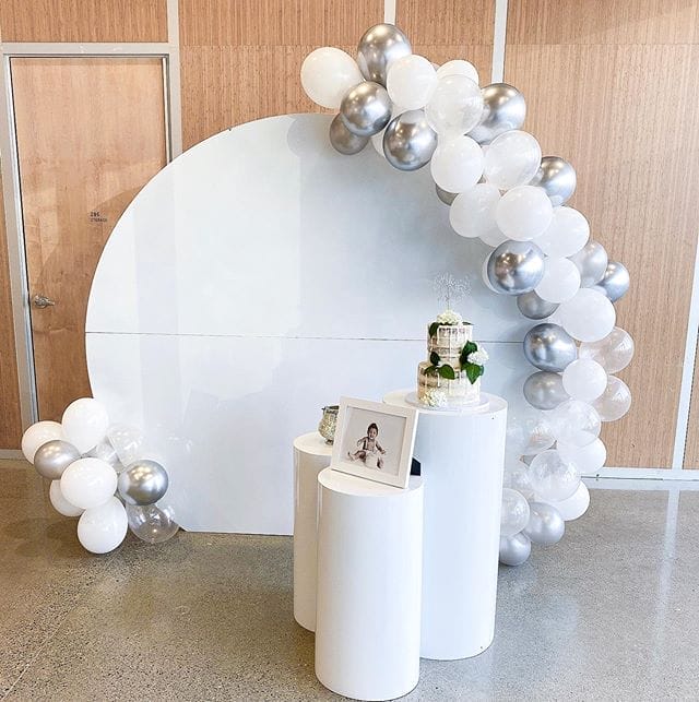 Backdrop trang dây bong bóng sang trọng cấp tóc XV537