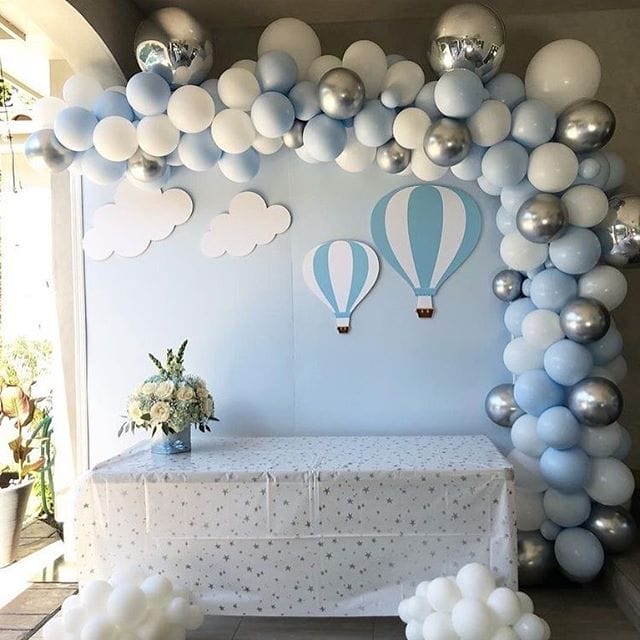 Bộ sản phẩm trang trí tiểu cảnh khinh khí cầu bong bóng XV574